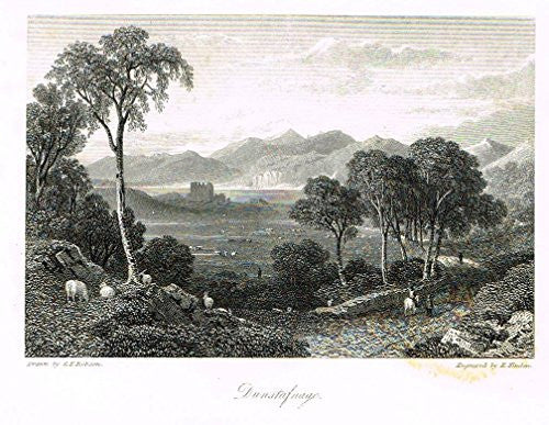 Waverley's Keepsake - "DUNSTASNAGE" - Steel Engraving - 1853