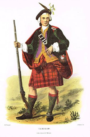Clans & Tartans of Scotland by McIan - CAMERON - Lithograph -1988