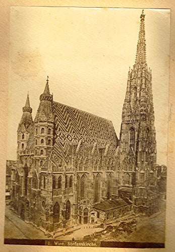 Albumen View of Vienna, Austria - "STEFANSKIRCHE" - c1880 - Sandtique-Rare-Prints and Maps