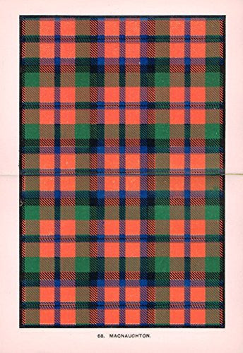 Johnston's Scottish Tartans - "MACNAUGHTON" - Chromolithograph - c1899