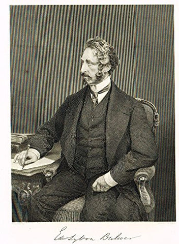 Duyckinck's Portraits - "EDWARD LYTTON BULWER" - Steel Engraving - 1874