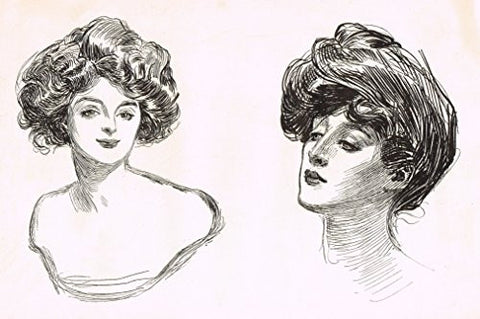 The Gibson Book - "TWO DEBUTANTES" - Lithograph - 1907