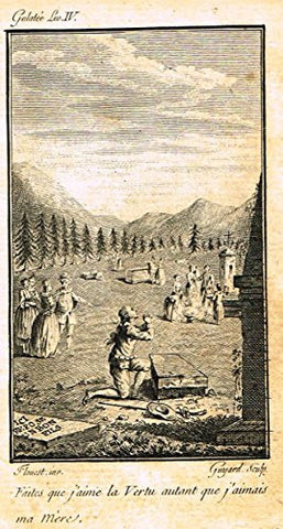 Miniature Print - FAITES QUE J'AIME LA VERTU AUTANT QUE J'AMAIS MA MERE - Engraving -1785
