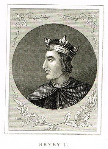 Miniature History of England - "HENRY I" - Copper Engraving - 1812