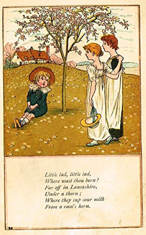 Greenaway's Mother Goose - LITTLE LAD, LITTLE LAD - Chromolithograph - 1898