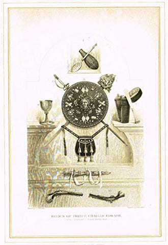 Archer's Royal Pictures - "RELICS OF PRINCE CHARLES EDWARD" - Tinted Engraving - 1880