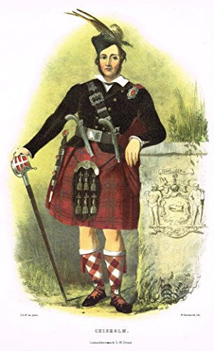 Clans & Tartans of Scotland by McIan - CAMPBELL OF ARGYLE - Lithograph -1988