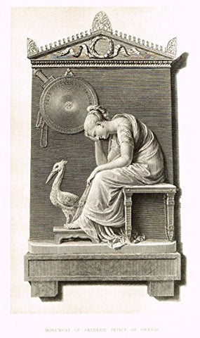 Cicognara's Works of Canova - "MONUMENT OF FREDERIC PRINCE OF ORANGE" - Heliotype - 1876