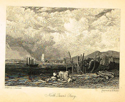 Waverley's Keepsake - "NORTH QUEEN'S FERRY" - Steel Engraving - 1853