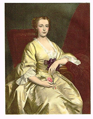 Colored Lithograph - FLORA MACDONALD by HOGARTH - c1895