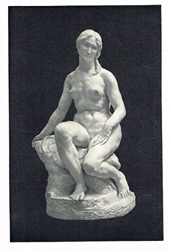 Salons of 1901's "RVERIE" Statuette in Plaster by F. HEXAMER - Photograveure - 1901