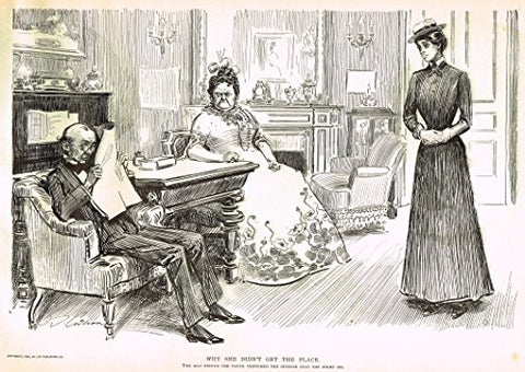 The Gibson Book - "WHY SHE DID'T GET THE PLACE" - Lithograph - 1907