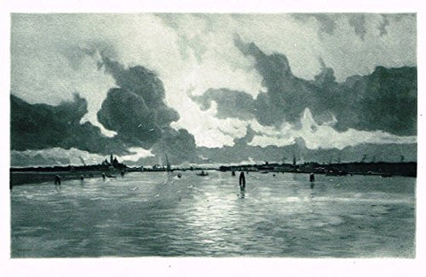 Salons of 1901's BETWEEN VENICE AND THE LIDO (AFTER A STORM) by M.J.IWILL - Photograveure - 1901