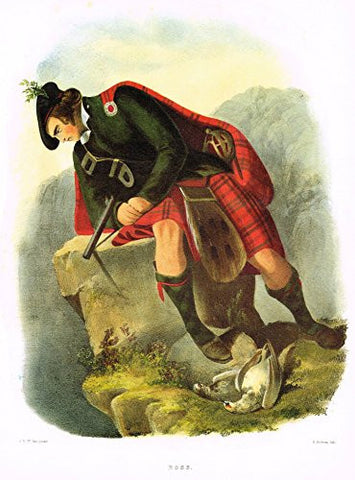 Clans & Tartans of Scotland by McIan - "ROSS" - Lithograph -1988