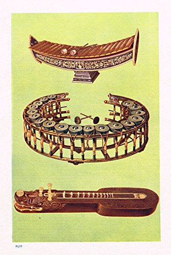 Hipkins Musical Instruments - "Ranat ek. Khong" - Stipple Chromolithograph - 1923