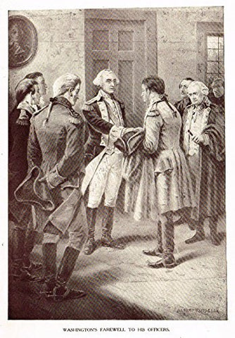 Ellis's American History - "WASHINGTON'S FAREWELL TO HIS OFFICERS" - Polychromatic - 1899