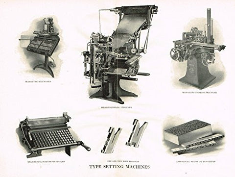 Science - TYPE SETTING MACHINES - Lithogrpah - 1911