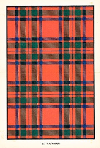 Johnston's Scottish Tartans - "MACINTOSH" - Chromolithograph - c1899