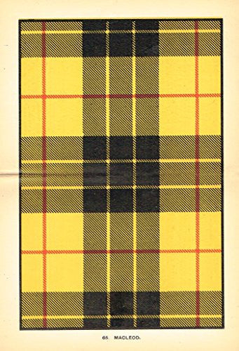 Johnston's Scottish Tartans - "MACLEOD" - Chromolithograph - c1899
