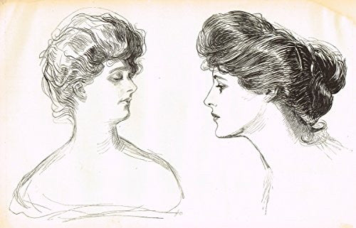 The Gibson Book - "TWO GIBSON BEAUTIES" - Lithograph - 1907