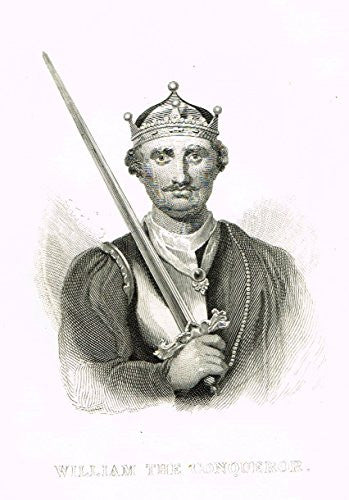 Royal Portraits - "WILLIAM THE CONQUEROR" - Copper Engraving - c1820