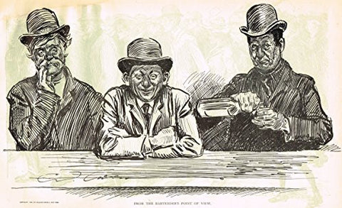 The Gibson Book - "FROM THE BARTENDER'S POINT OF VIEW" - Lithograph - 1907