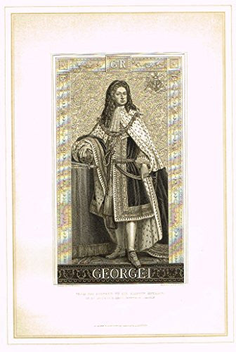 Archer's Royal Portrait Pictures - "GEORGE l" - Tinted Engraving - 1880