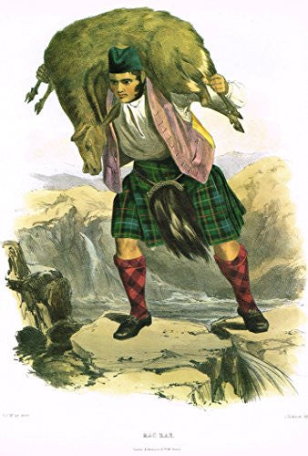 Clans & Tartans of Scotland by McIan - "MACRAE" - Lithograph -1988