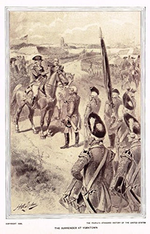 History of Our Country - THE SURRENDER AT YORKTOWN - 1841 TO 1869 - Lithograph - 1899