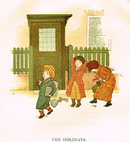 Kate Greenaway's Little Ann - THE HOLIDAYS - Chromolithograph - 1883