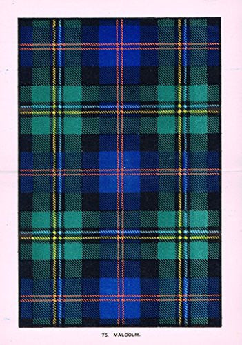 Johnston's Scottish Tartans - "MACNEIL" - Chromolithograph - c1899