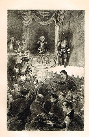 Heneage's Memoirs of England - "DELIBERATELY DISCHARGED A HORSE PISTOL" Etching by Marcel -1900