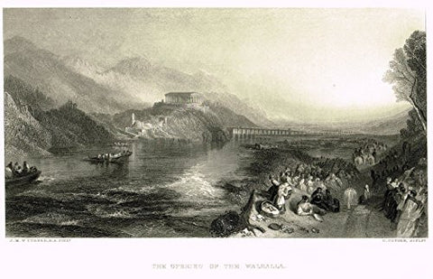 J.M.W. Turner's - "THE OPENING OF THE WALHALLA" - Steel Engraving - 1880