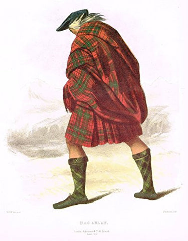 Clans & Tartans of Scotland by McIan - MACAULAY - Lithograph -1988