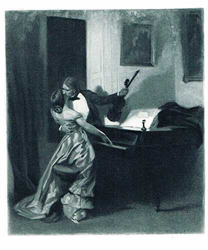Salons of 1901's "THE KREUTZER SONATA" by R.X. PRINET - Photograveure - 1901