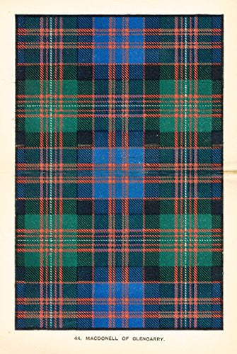 Johnston's Scottish Tartans - "MACDONALD OF GLENGARRY" - Chromolithograph - c1899