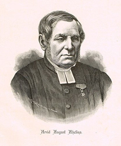 Portraits of Swedish Hymn Writers - ARVID AUGUST ALZELIUS - Lithograph - 1899