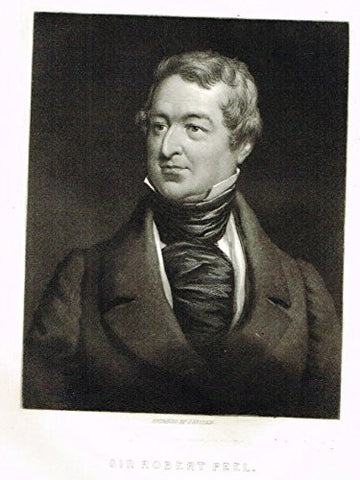 Tappan's Illustrious Personages - "SIR ROBERT PEEL" - Mezzotint - 1853