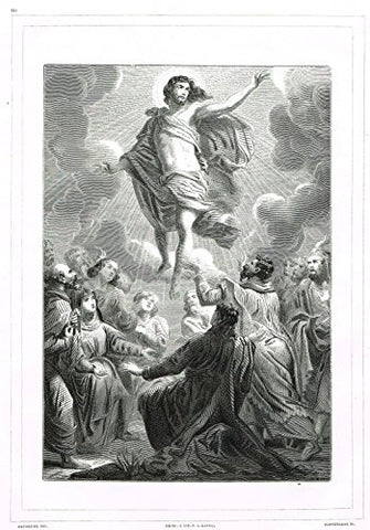 Missale Romanum by Dessain -THE ASSENTION - Engraving - 1856