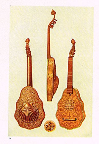 Hipkins Musical Instruments - "Lute" - Stipple Chromolithograph - 1923