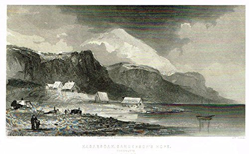 Kane's Arctic Explorations - "KASARSOAK, SANDERSON'S HOPE" - Steel Engraving - 1856