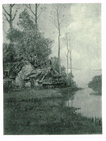 Salons of 1901's THE DRYING DAY (BANKS OF LOING by R. BILLOTTE - Photograveure - 1901