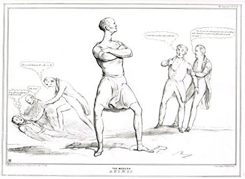 H.B. Sketches Satire -"THE MODERN ANTAEUS" - Lithograph - 1830 to 1844