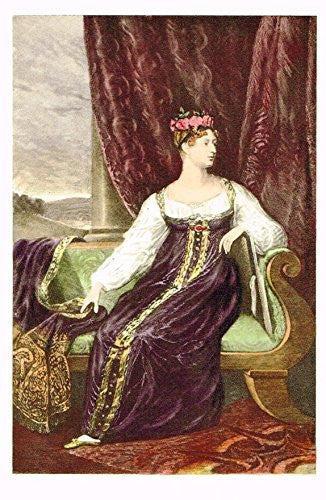 Colored Lithograph - THE PRINCESS CHARLOTTE by Dawe - c1895