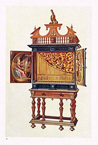 Hipkins Musical Instruments - "Cabinet Organ" - Chromolithograph - 1923