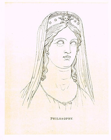Cicognara's Works of Canova - "PHILOSOPHY" - Heliotype - 1876