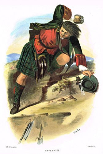 Clans & Tartans of Scotland by McIan - "MACKENZIE" - Lithograph -1988
