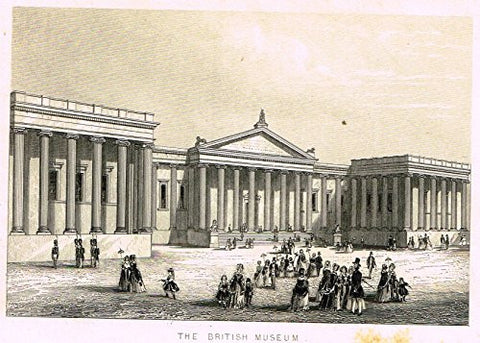 Tallis's London - "THE BRITISH MUSEUM" - Steel Engraving - 1851