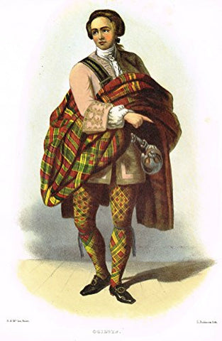 Clans & Tartans of Scotland by McIan - "OGILVIE" - Lithograph -1988