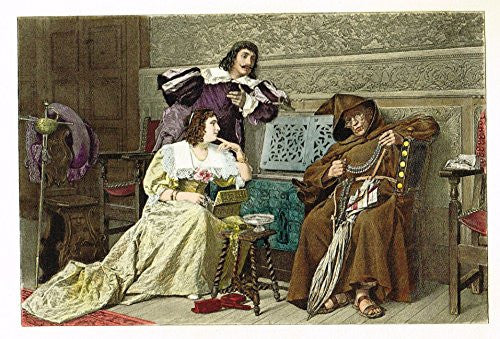 Colored Lithograph - THE GIRLS OF THE DUKE OF BUCKINGHAM by PEIJOT - c1895